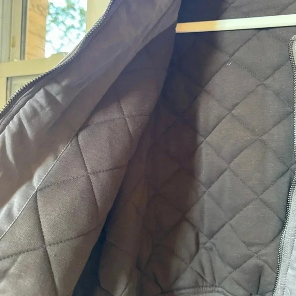 NNWT Free People Padded Cropped Bomber Jacket Dark Gray Black XL - Picture 7 of 8